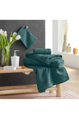 Serviette de toilette - Bleu canard - 50 x 90 cm