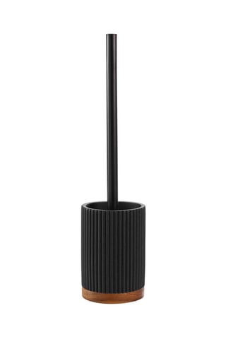 Brosse WC en acacia Niagara - Noir