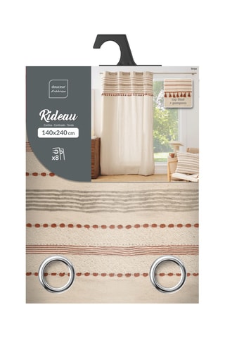 Rideau Stripe - Ecru - 140 x 240 cm