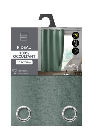 Rideau occultant Occultiss - Vert - 135 x 250 cm
