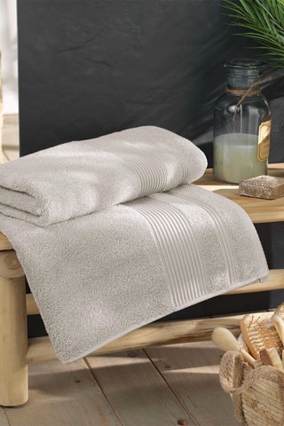 2 x Drap de bain Tendresse - Lin - 90 x 150 cm 