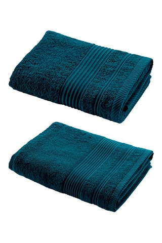 2 x Drap de douche - Indigo - 70 x 130 cm et 2 x Serviette de toilette - Indigo - 50 x 90 cm