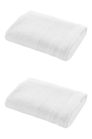 2 x Drap de douche Tendresse - Blanc et 2 x Serviette de toilette en coton biologique Excellence - Blanc
