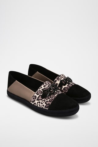 Espadrilles en nubuck Modesty - Taupe et noir