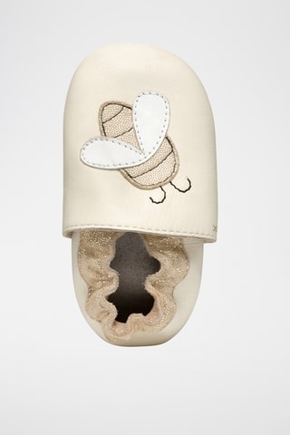 Chaussons en cuir nappa Gloviedoo - Ivoire