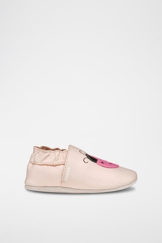Chaussons en cuir nappa Gloviedoo - Rose