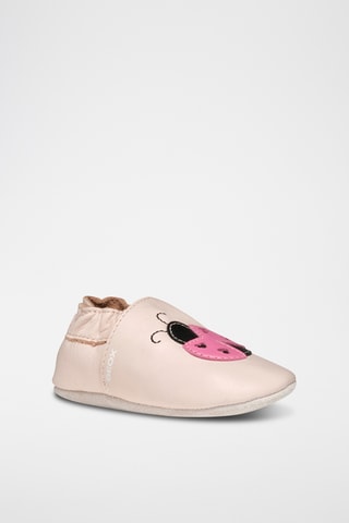 Chaussons en cuir nappa Gloviedoo - Rose
