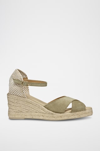 Sandales compensées en nubuck Gelsa - Beige