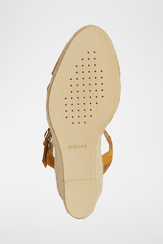 Sandales compensées en nubuck Gelsa - Moutarde