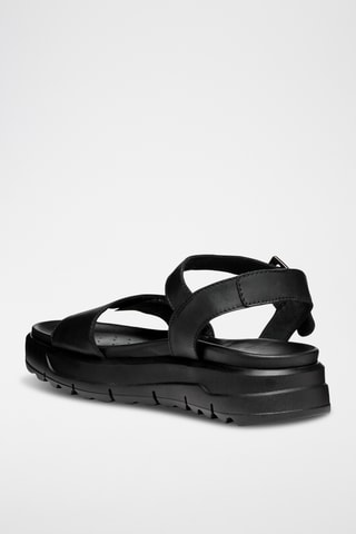 Sandales plateformes en cuir Xand - Noir