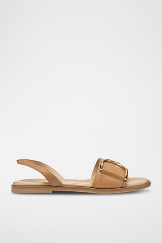 Sandales en cuir de mouton nappa Naileen - Beige