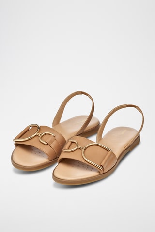 Sandales en cuir de mouton nappa Naileen - Beige