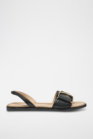 Sandales en cuir de mouton nappa Naileen - Noir