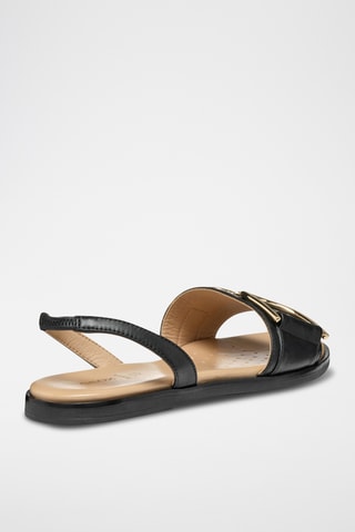 Sandales en cuir de mouton nappa Naileen - Noir