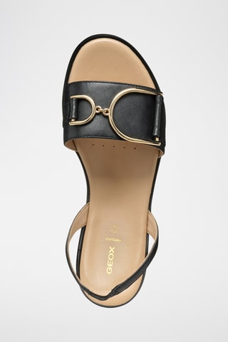 Sandales en cuir de mouton nappa Naileen - Noir