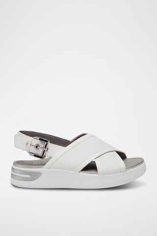 Sandales plateformes en cuir Ottaya - Blanc