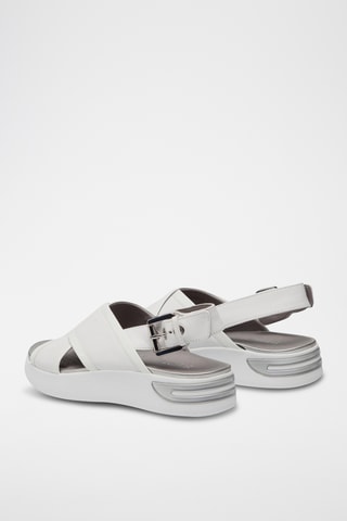 Sandales plateformes en cuir Ottaya - Blanc