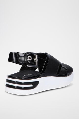 Sandales plateformes en cuir Ottaya - Noir