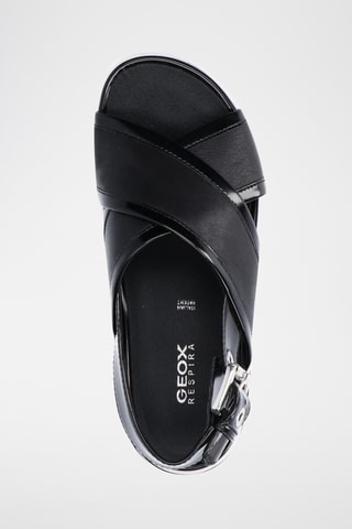 Sandales plateformes en cuir Ottaya - Noir