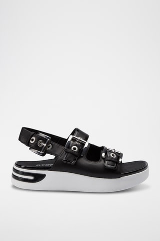 Sandales plateformes en cuir Ottaya - Noir