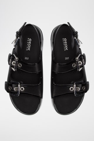 Sandales plateformes en cuir Ottaya - Noir