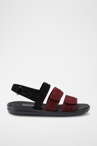 Sandales en nubuck Jearl - Noir et bordeaux