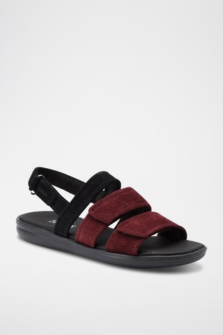 Sandales en nubuck Jearl - Noir et bordeaux