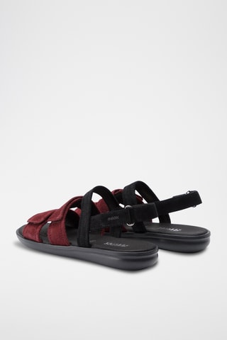 Sandales en nubuck Jearl - Noir et bordeaux