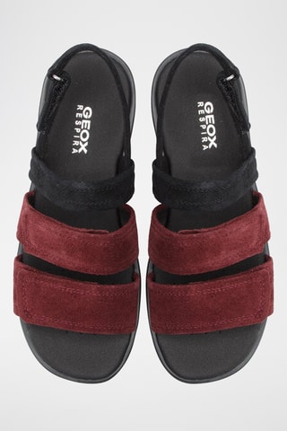 Sandales en nubuck Jearl - Noir et bordeaux