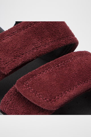 Sandales en nubuck Jearl - Noir et bordeaux