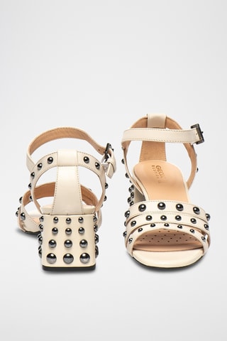 Sandales à talons en cuir Seyla - Beige
