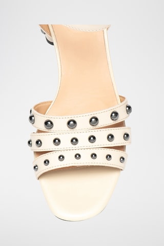 Sandales à talons en cuir Seyla - Beige