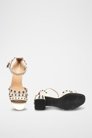 Sandales à talons en cuir Seyla - Beige