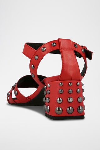 Sandales à talons en cuir Seyla - Rouge
