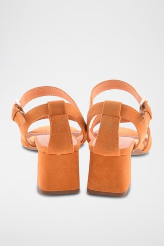 Sandales à talons en nubuck Seyla - Corail