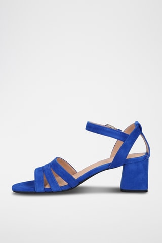 Sandales à talons en nubuck Seyla - Bleu roi