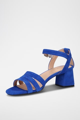 Sandales à talons en nubuck Seyla - Bleu roi