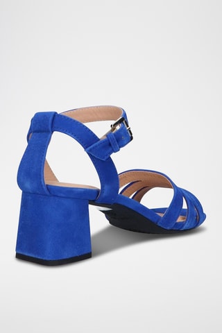 Sandales à talons en nubuck Seyla - Bleu roi