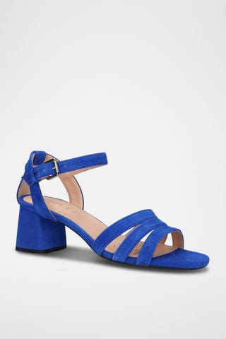 Sandales à talons en nubuck Seyla - Bleu roi