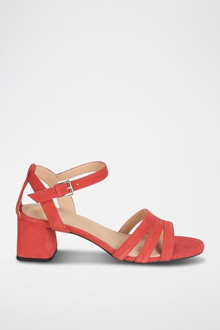 Sandales à talons en nubuck Seyla - Corail