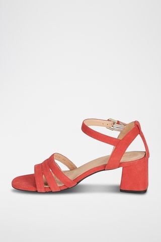 Sandales à talons en nubuck Seyla - Corail
