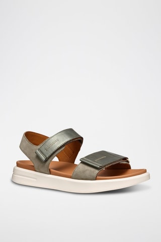 Sandales compensées en nubuck Xan2S - Kaki