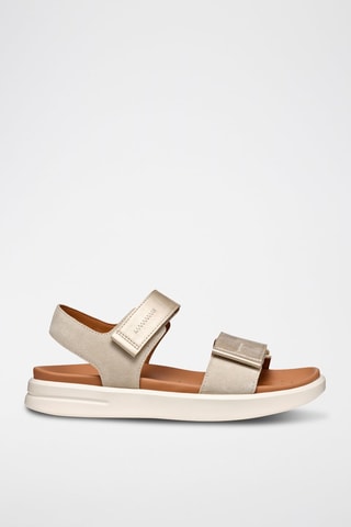 Sandales compensées en nubuck Xan2S - Taupe