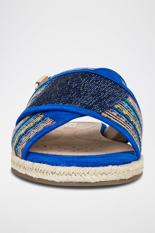 Sandales en nubuck Kolleen Bleu roi et turquoise