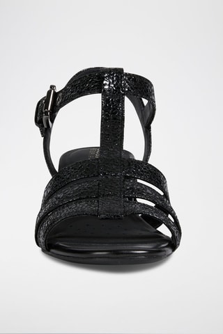 Sandales à talons en cuir de chèvre Seyla S. - Noir