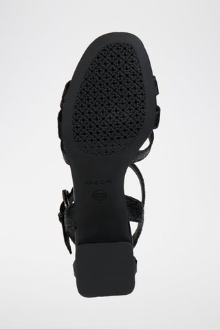Sandales à talons en cuir de chèvre Seyla S. - Noir