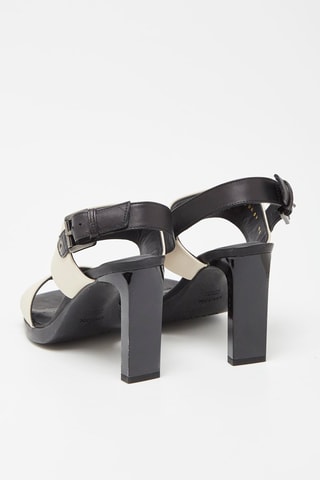 Sandales à talons en cuir Jenieve Ecru