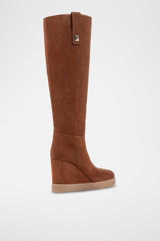 Botas de nobuk de cuña Elidea - Camel