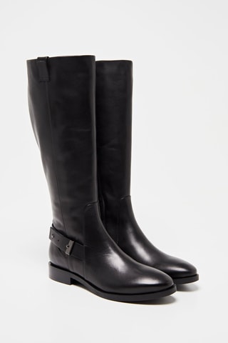 Botas de piel Brogue - Negro