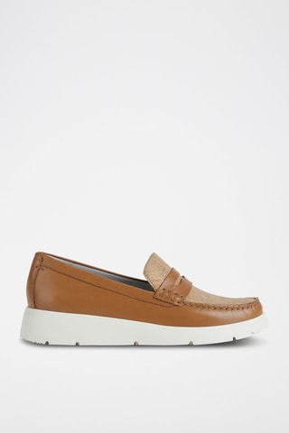 Mocassins en cuir nappa et cuir Arlara - Camel